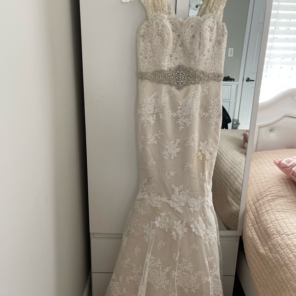 Champagne wedding dress size 8 but it’s more like size 4-6 - Picture 5 of 6